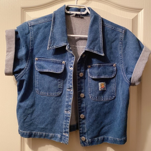 Vintage Winnie the pooh denim top